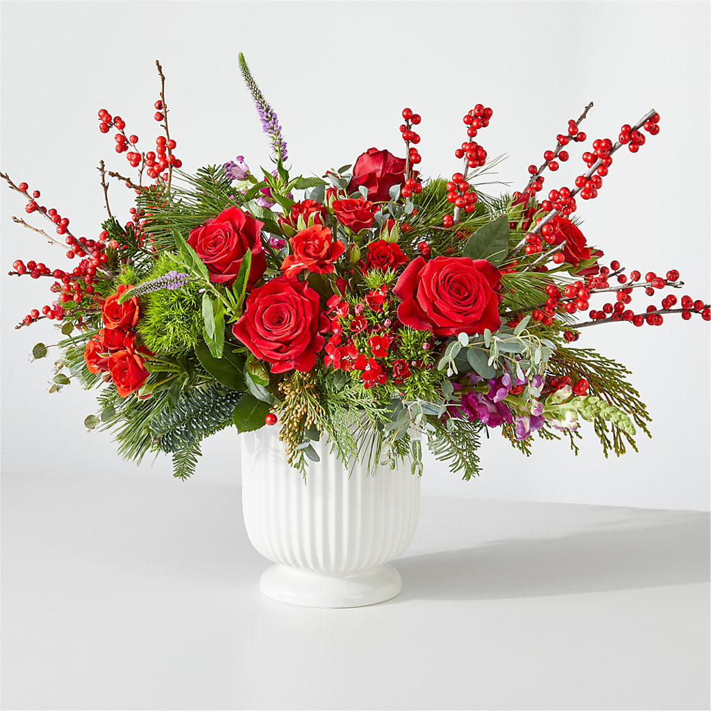 Big Red Bow Bouquet – Simply Flowers, Los Angeles CA