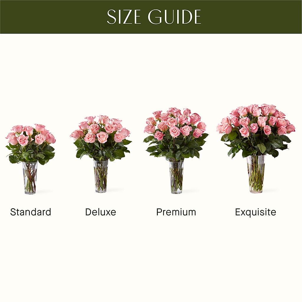 Long Stem Pink Rose Bouquet – Simply Flowers, Los Angeles CA