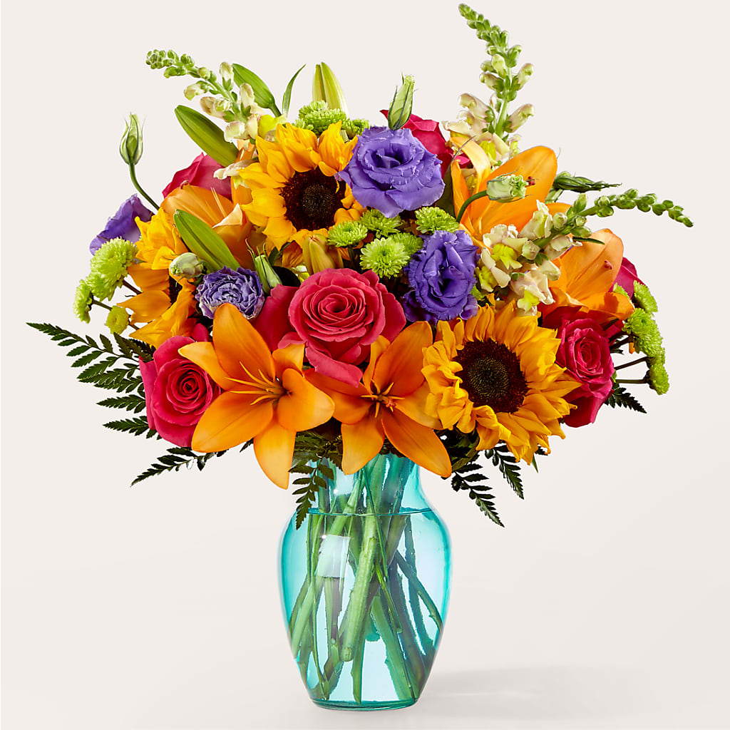 Double Rainbow Bouquet – Simply Flowers, Los Angeles CA