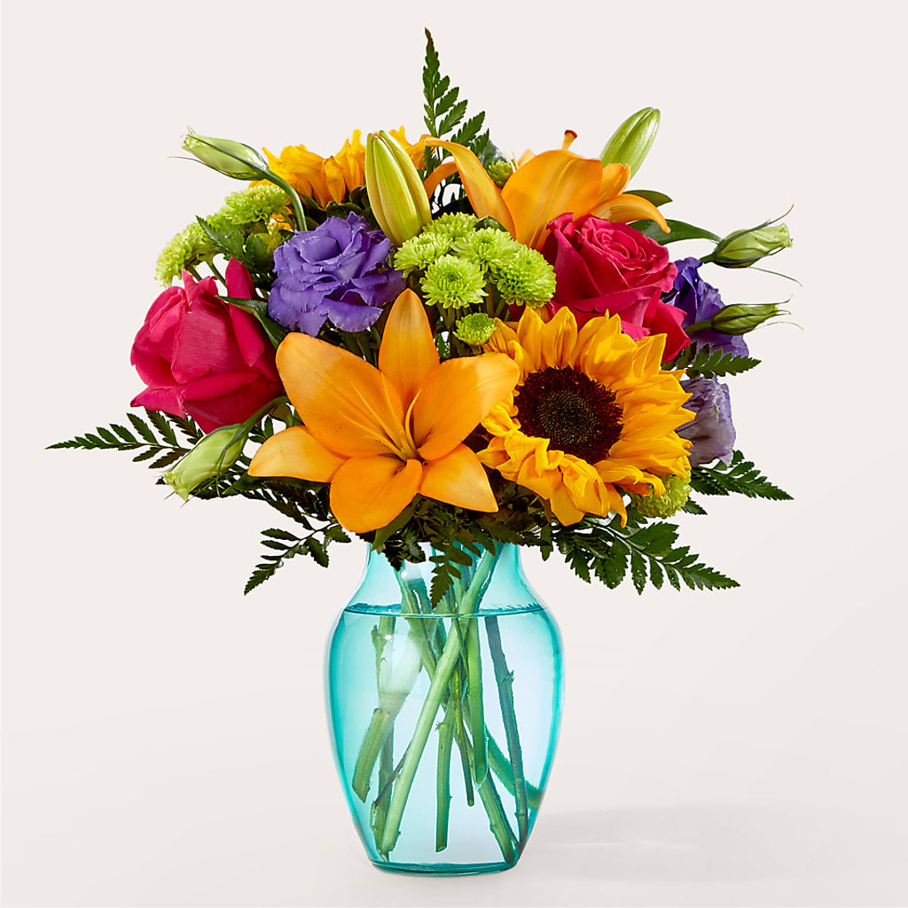 Double Rainbow Bouquet – Simply Flowers, Los Angeles CA