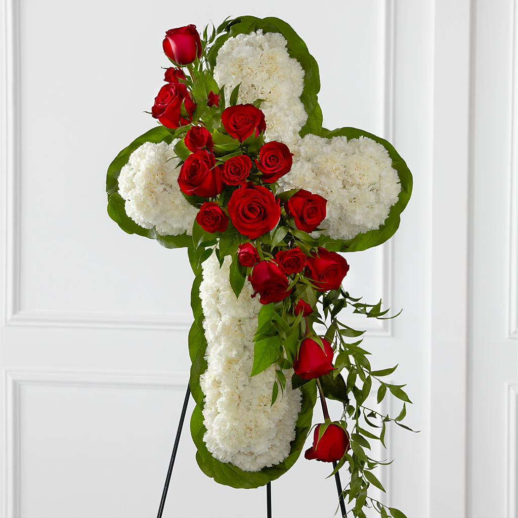 Floral Cross Easel – Simply Flowers, Los Angeles CA