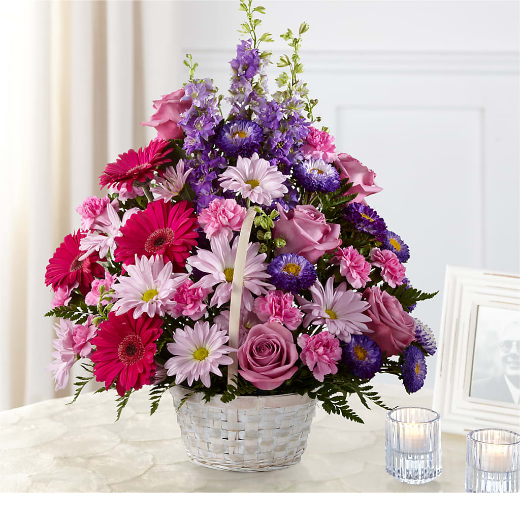 Pastel Peace Basket – Simply Flowers, Los Angeles CA