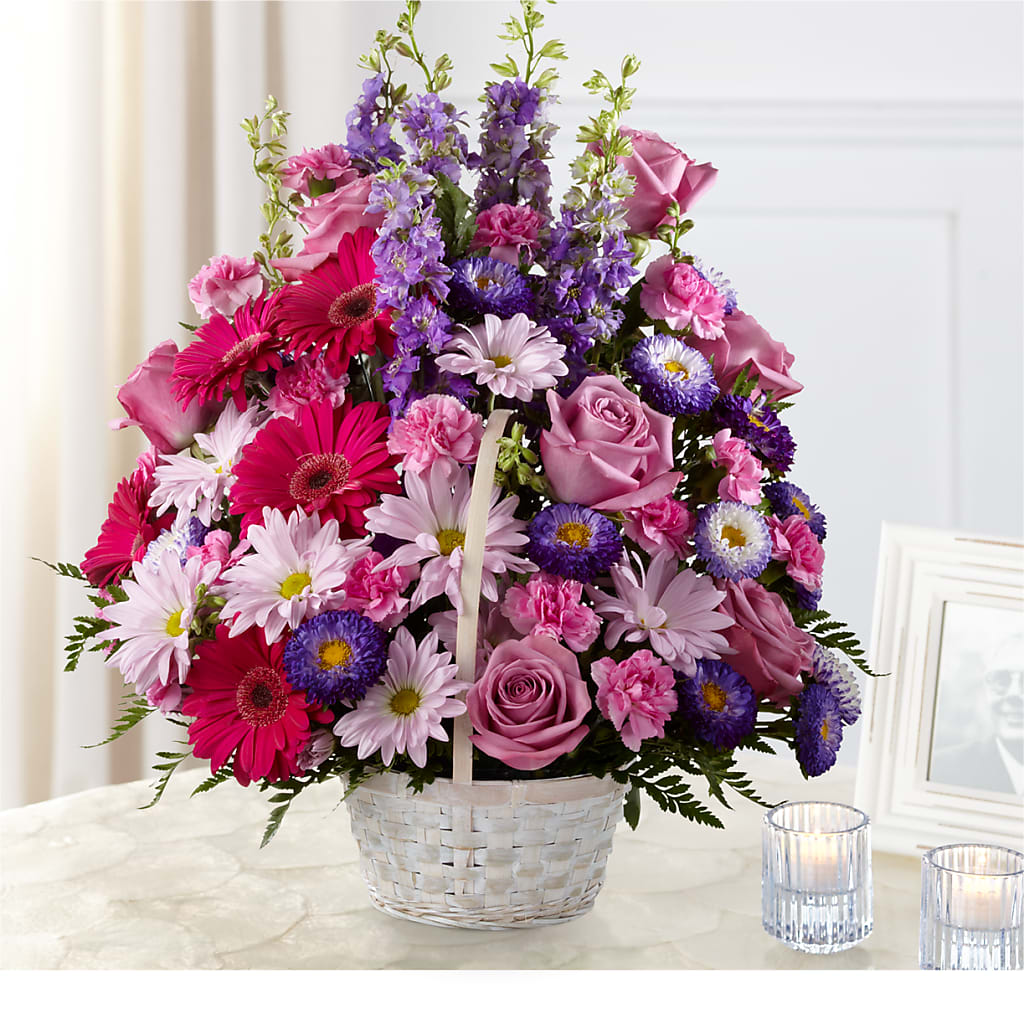 Pastel Peace Basket – Simply Flowers, Los Angeles CA