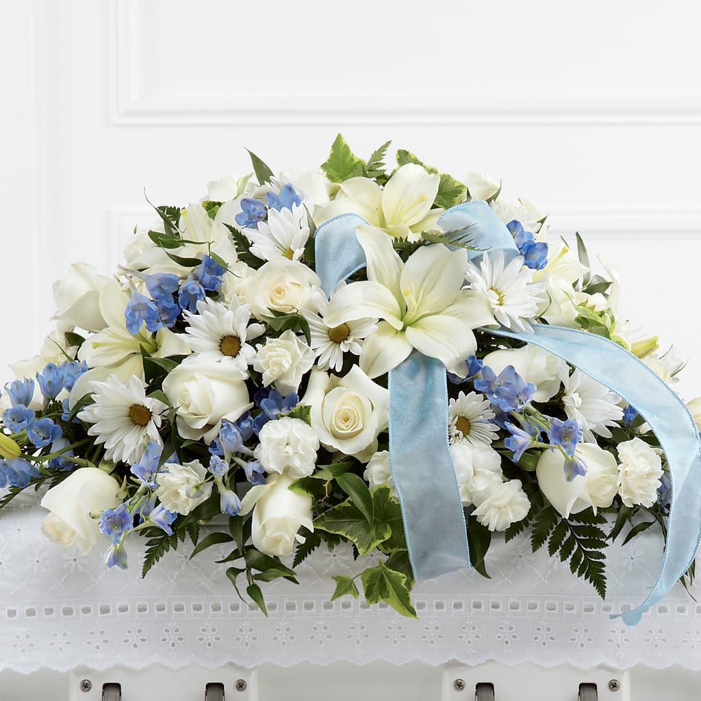 Tender Treasure Casket Spray – Simply Flowers, Los Angeles CA