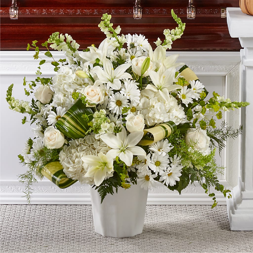 Thoughts of Tranquility Floor Basket – Simply Flowers, Los Angeles CA