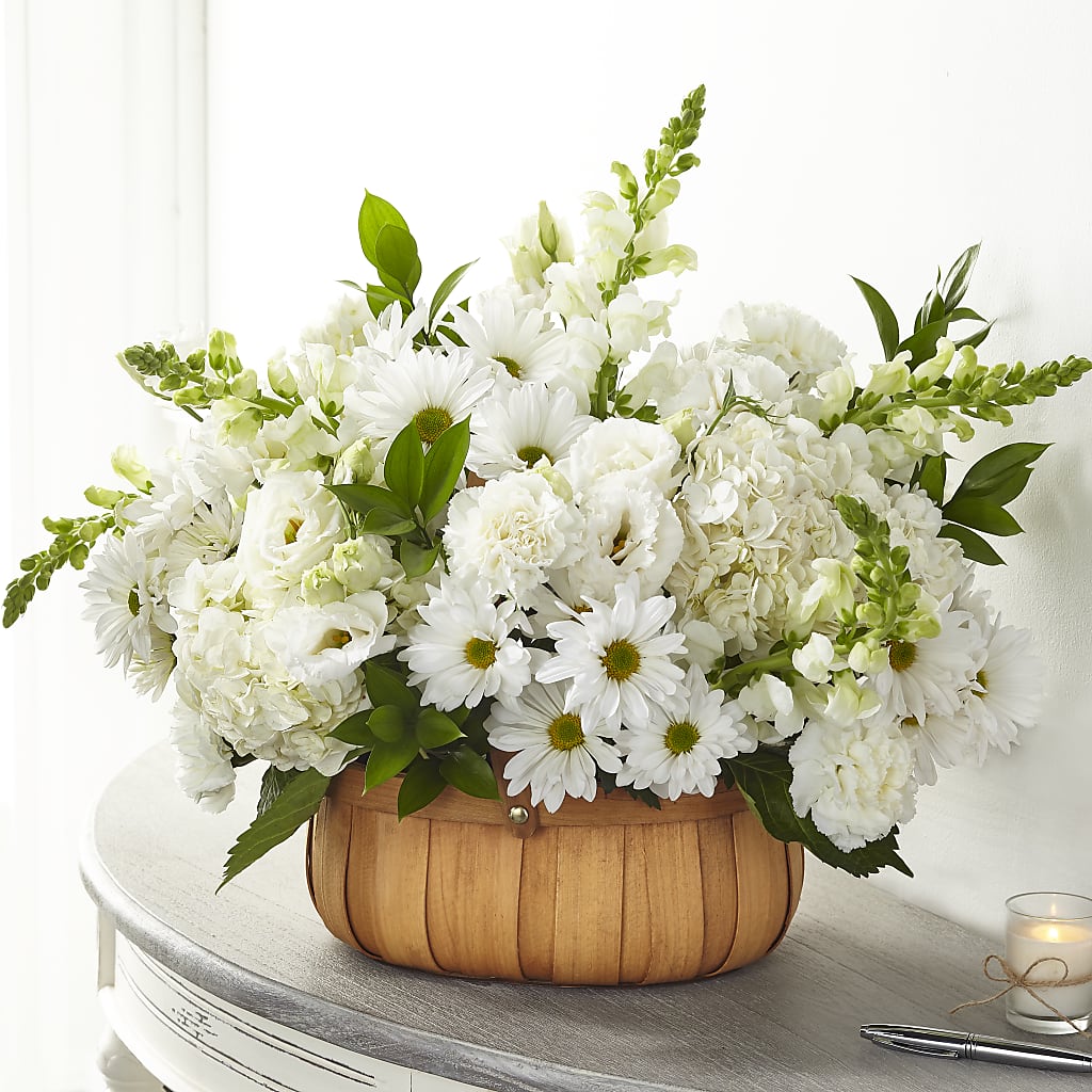 Pure Ivory Basket – Simply Flowers, Los Angeles CA