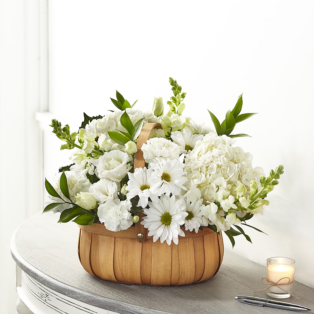 Pure Ivory Basket – Simply Flowers, Los Angeles CA