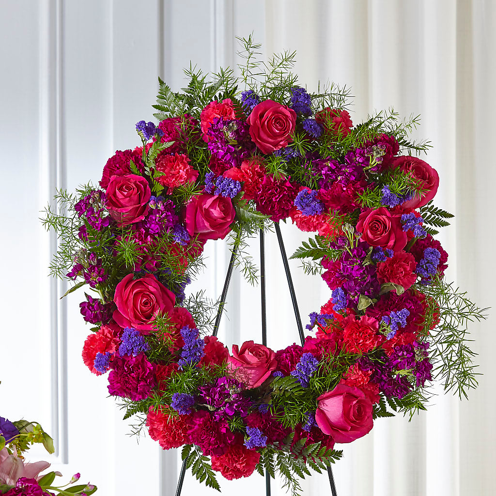 Calming Colors Wreath – Simply Flowers, Los Angeles CA