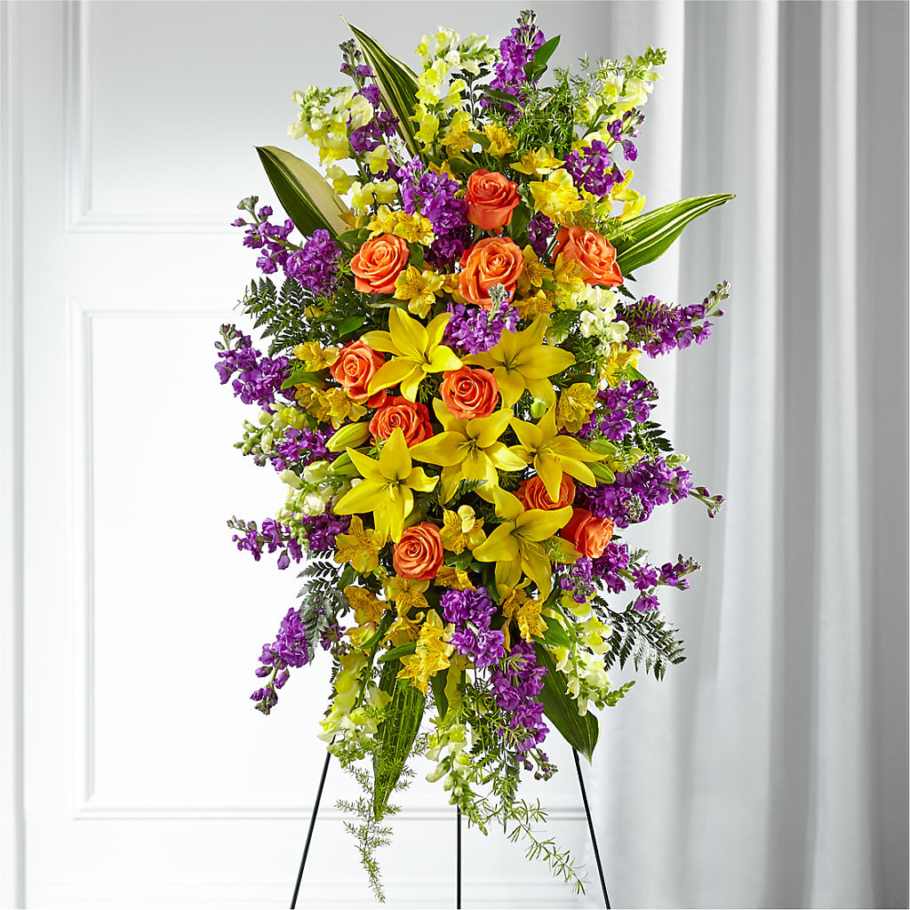 Thoughtful Prayers Standing Spray – Simply Flowers, Los Angeles CA