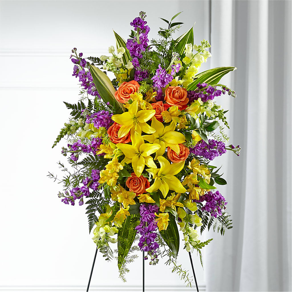 Thoughtful Prayers Standing Spray – Simply Flowers, Los Angeles CA