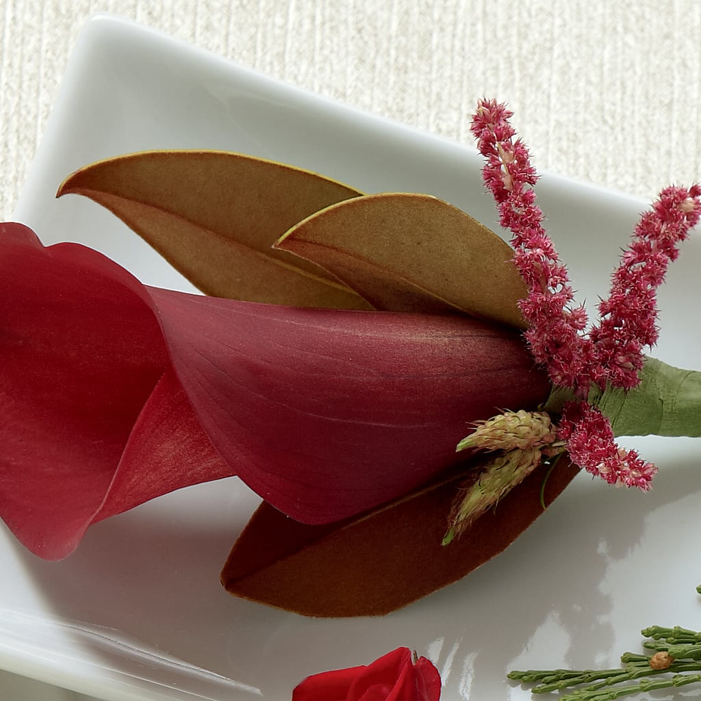 Red Calla Boutonniere – Simply Flowers, Los Angeles CA