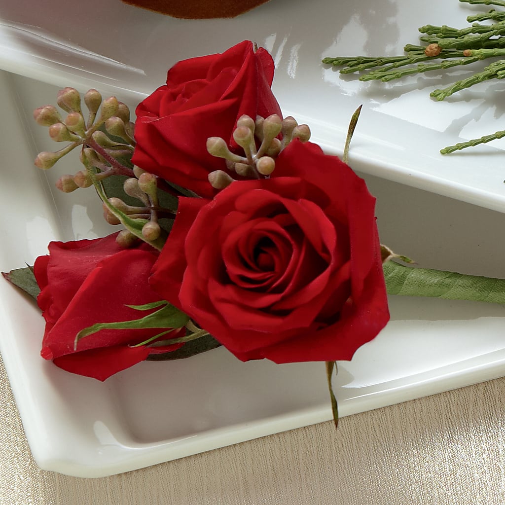 Red Spray Rose Boutonniere – Simply Flowers, Los Angeles CA