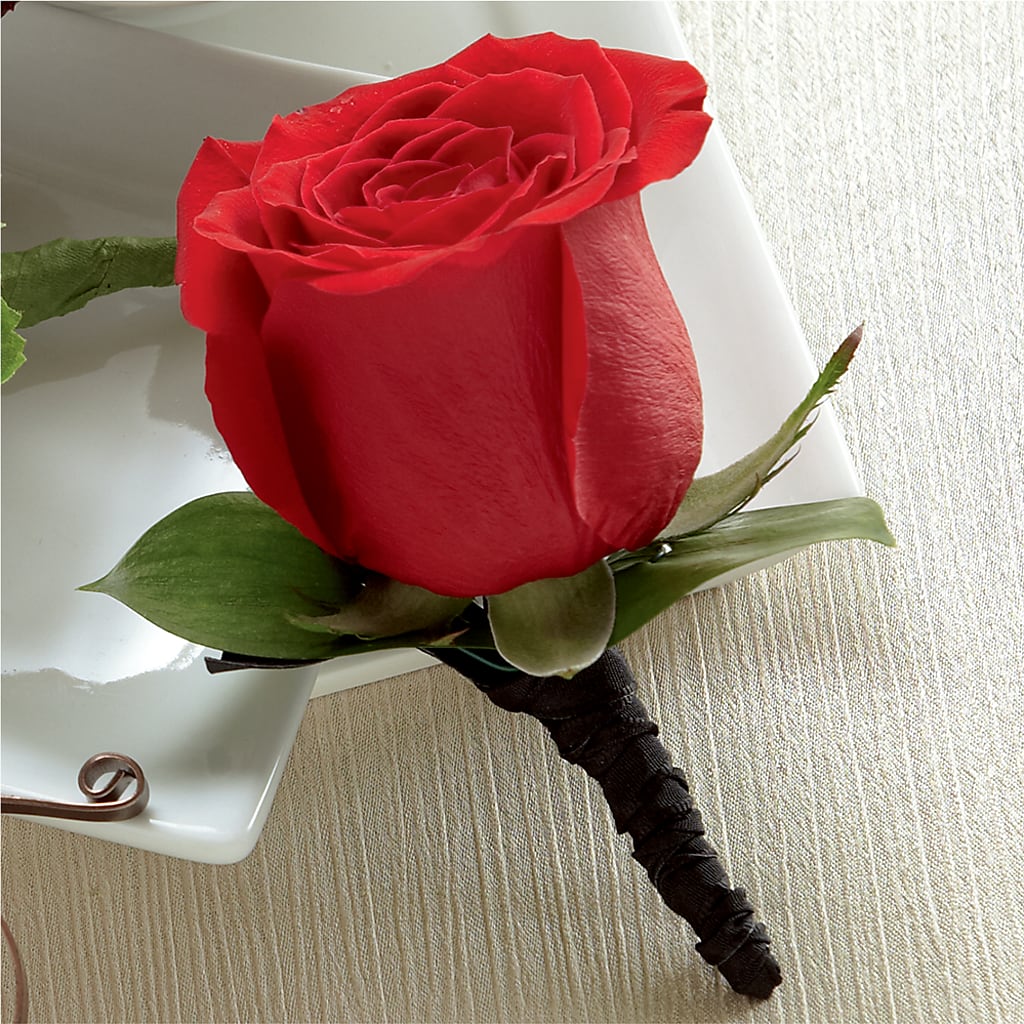 Red Rose Boutonniere – Simply Flowers, Los Angeles CA