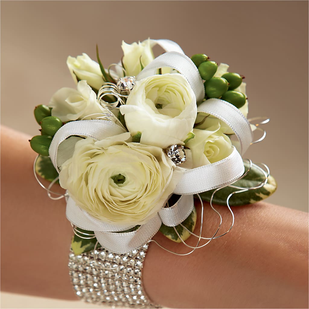White Wedding Corsage – Simply Flowers, Los Angeles CA