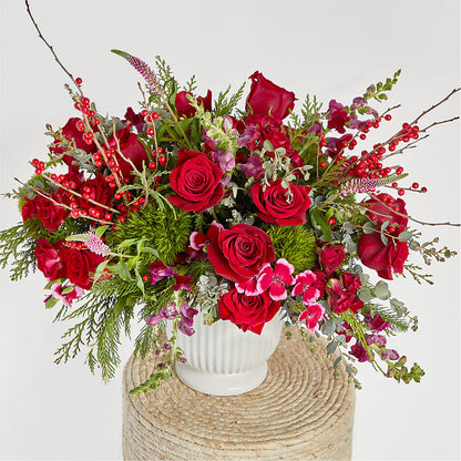 Big Red Bow Bouquet –  Simply Flowers, Los Angeles CA