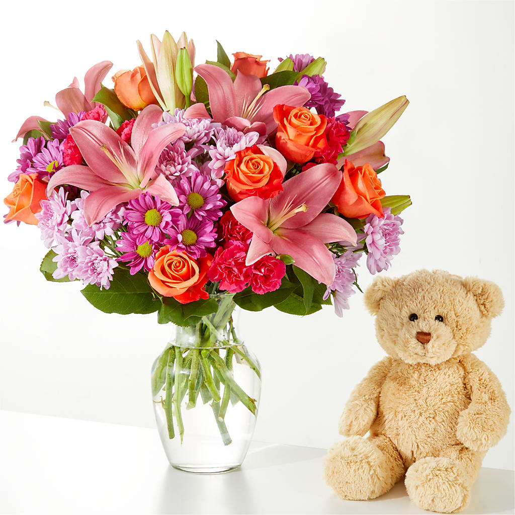 One and Only Bouquet and Bear Bundle –  Simply Flowers, Los Angeles CA