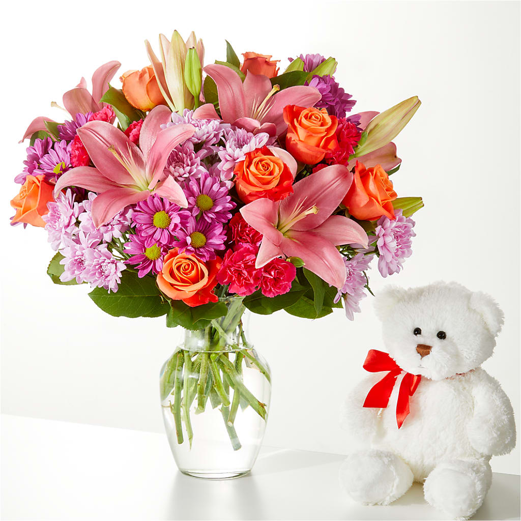 One and Only Bouquet and Bear Bundle –  Simply Flowers, Los Angeles CA