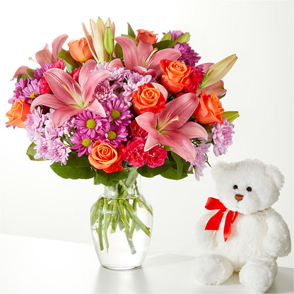 One and Only Bouquet and Bear Bundle –  Simply Flowers, Los Angeles CA