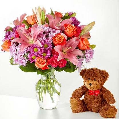 One and Only Bouquet and Bear Bundle –  Simply Flowers, Los Angeles CA