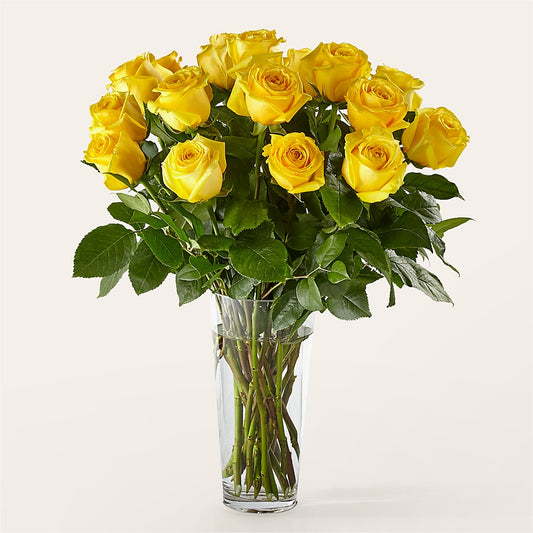Long Stem Yellow Rose Bouquet –  Simply Flowers, Los Angeles CA