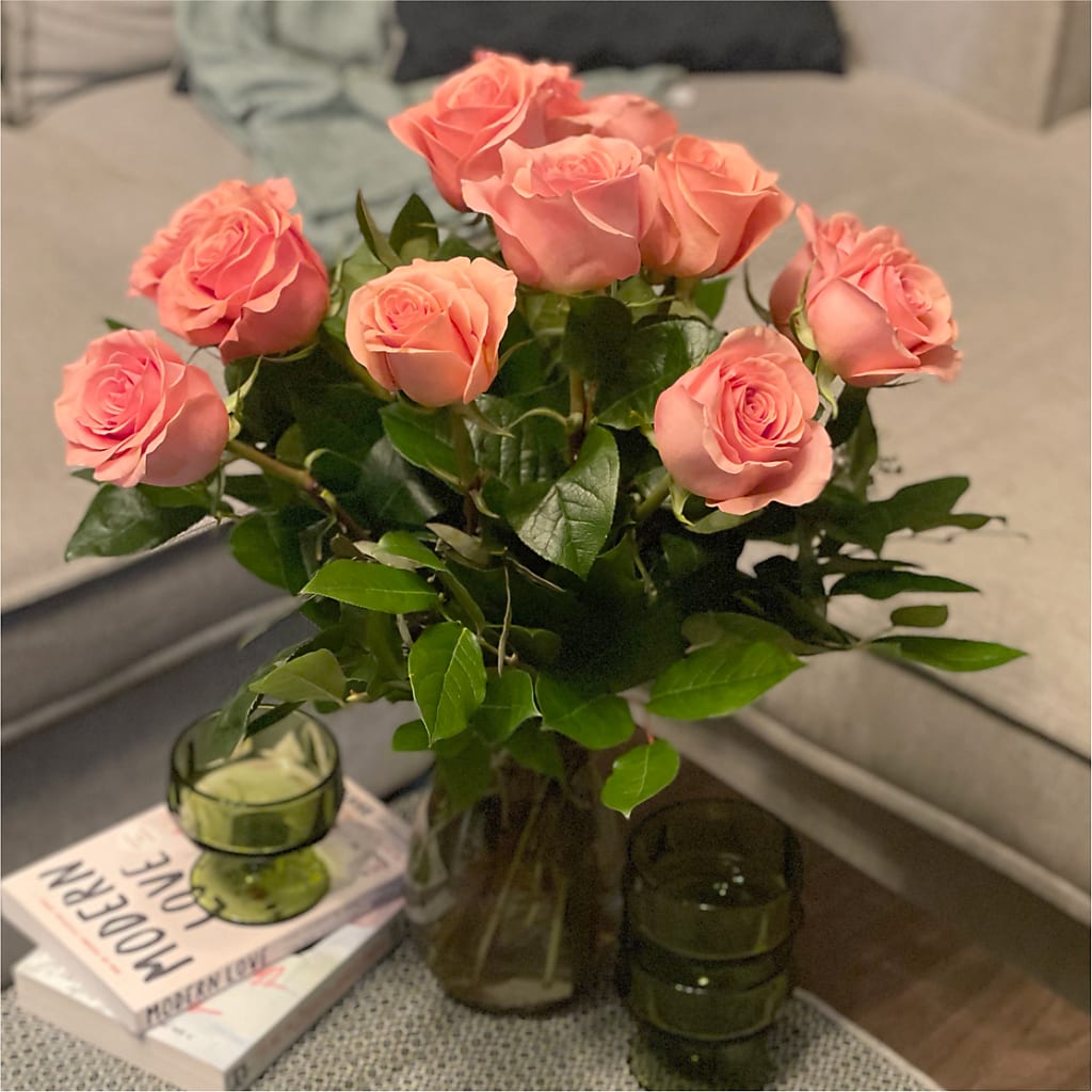 Long Stem Pink Rose Bouquet –  Simply Flowers, Los Angeles CA