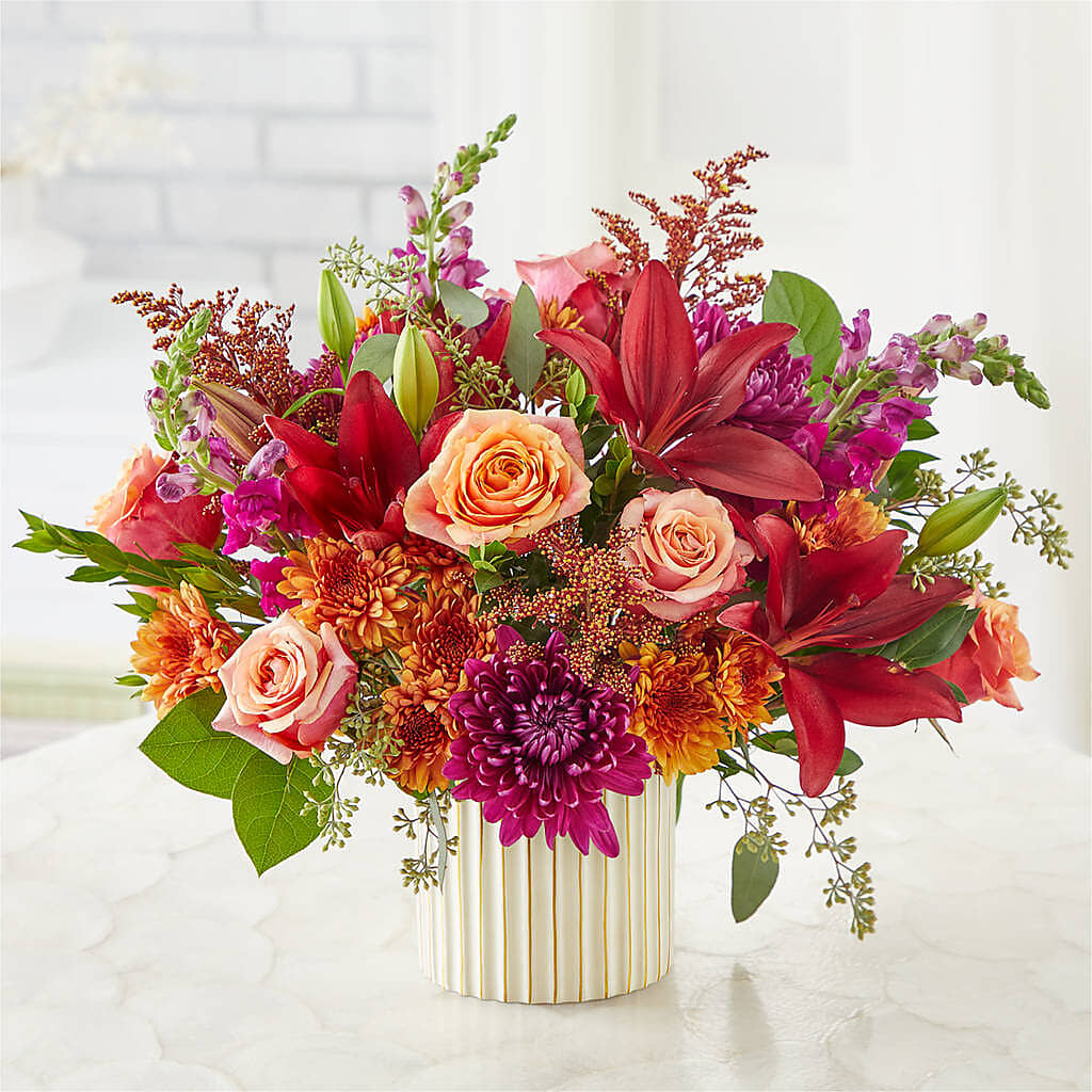 Burgundy Landscape Bouquet –  Simply Flowers, Los Angeles CA