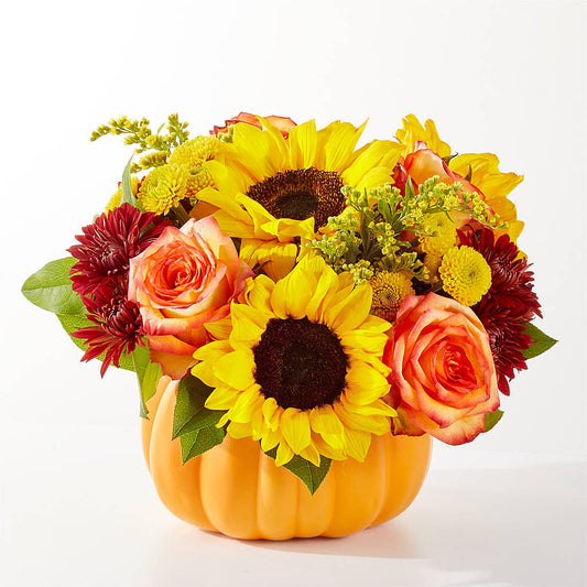 Golden Gourd Pumpkin Bouquet –  Simply Flowers, Los Angeles CA