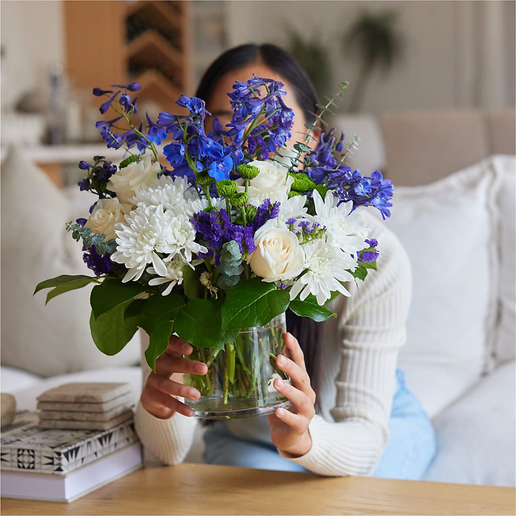 Cerulean Waves Bouquet –  Simply Flowers, Los Angeles CA