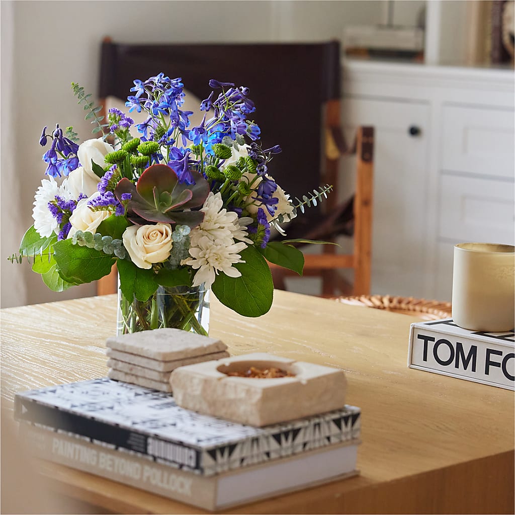 Cerulean Waves Bouquet –  Simply Flowers, Los Angeles CA