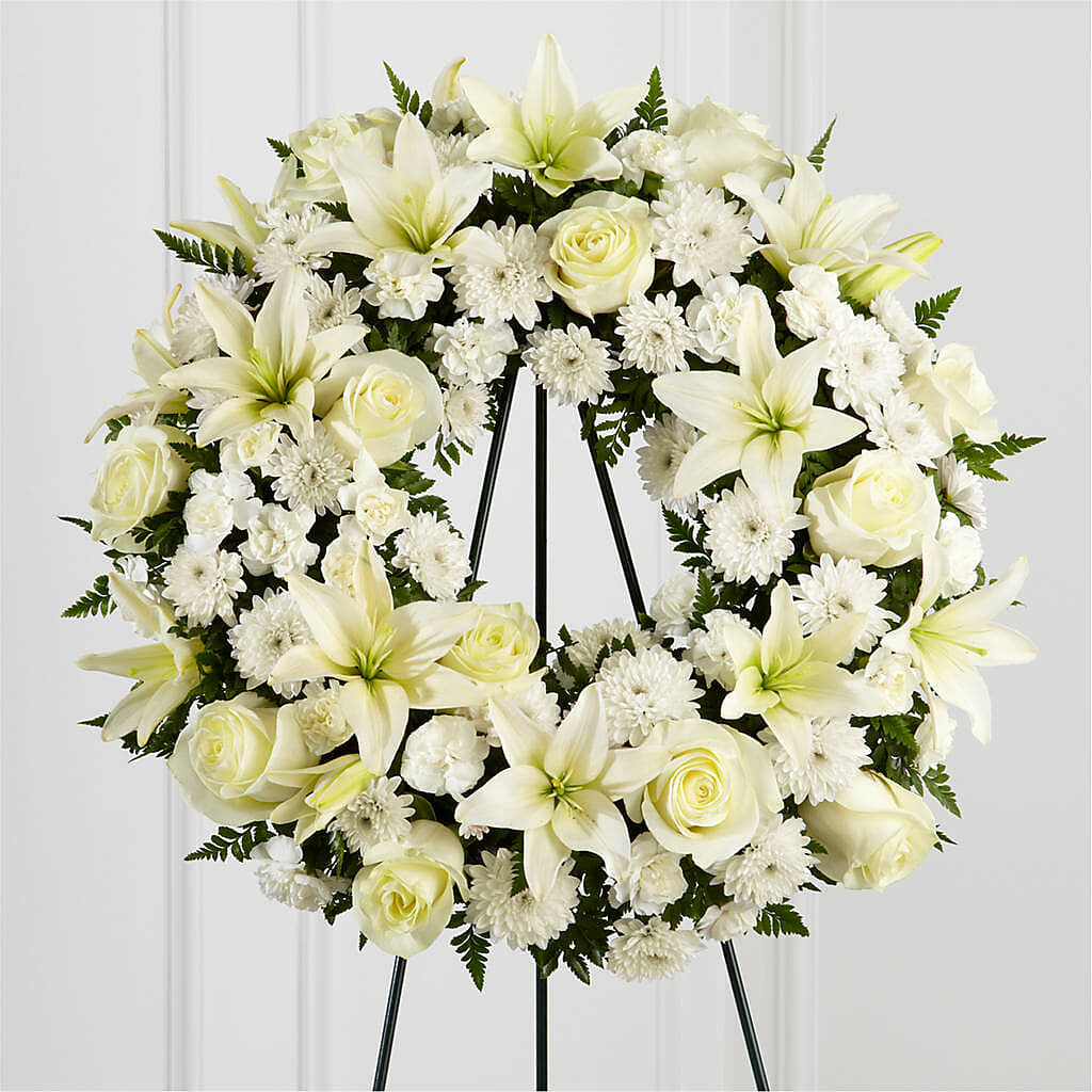 Treasured Tribute Wreath –  Simply Flowers, Los Angeles CA