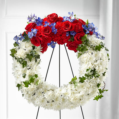 Patriotic Passion Wreath –  Simply Flowers, Los Angeles CA