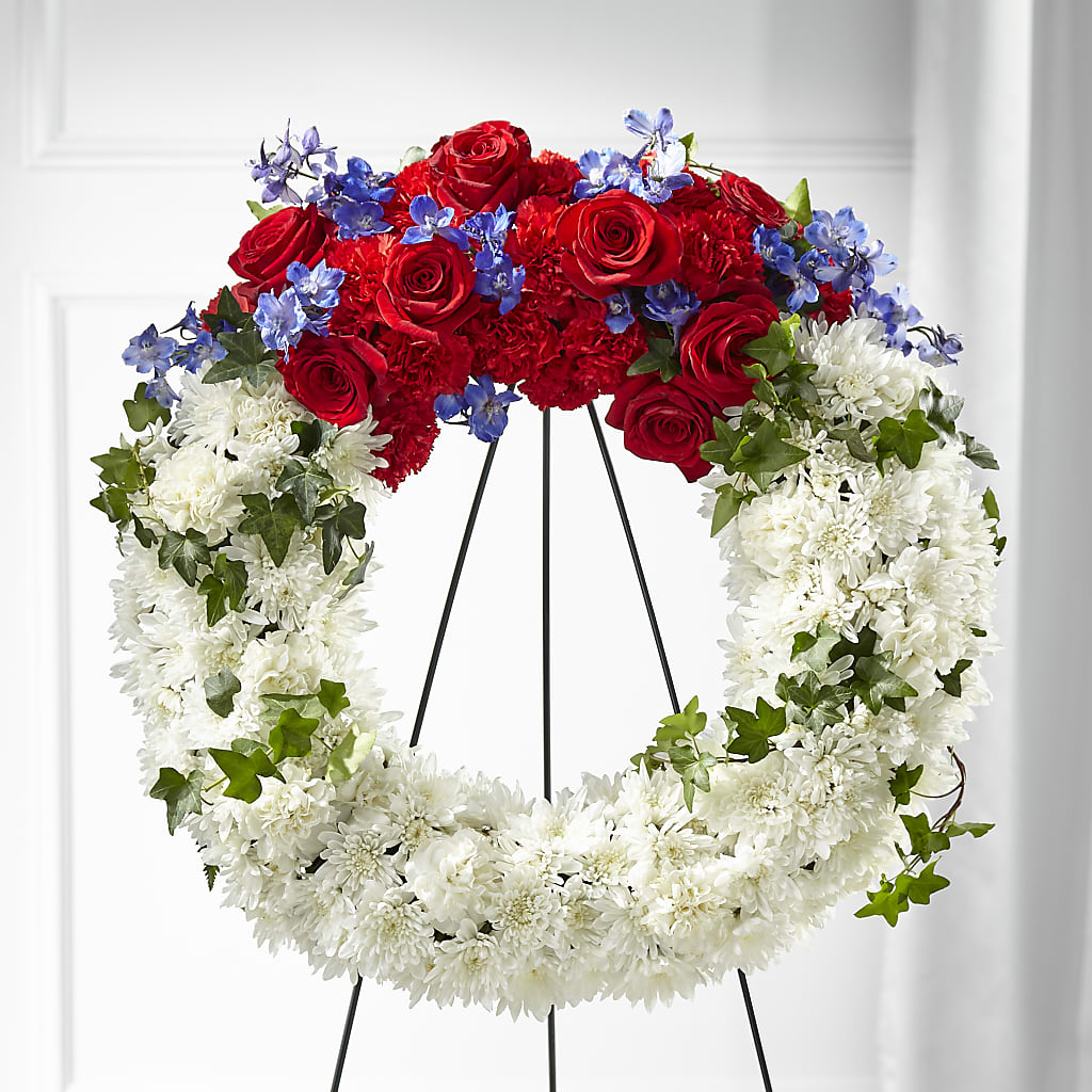 Patriotic Passion Wreath –  Simply Flowers, Los Angeles CA