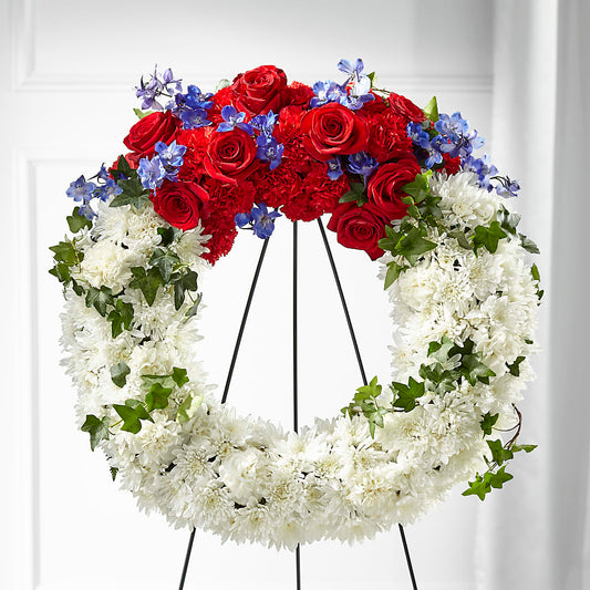 Patriotic Passion Wreath –  Simply Flowers, Los Angeles CA