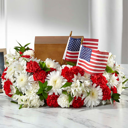 Spirit of Patriotism Cremation Adornment –  Simply Flowers, Los Angeles CA