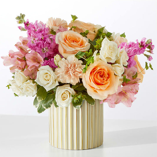 Paradise Bouquet with Ivory Vase –  Simply Flowers, Los Angeles CA