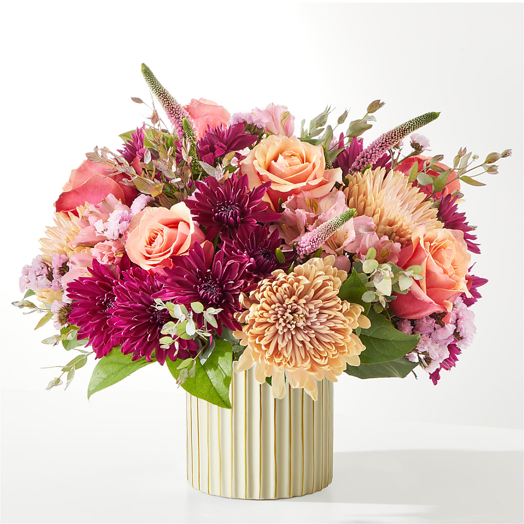Berry Cobbler Bouquet with Ivory Vase –  Simply Flowers, Los Angeles CA