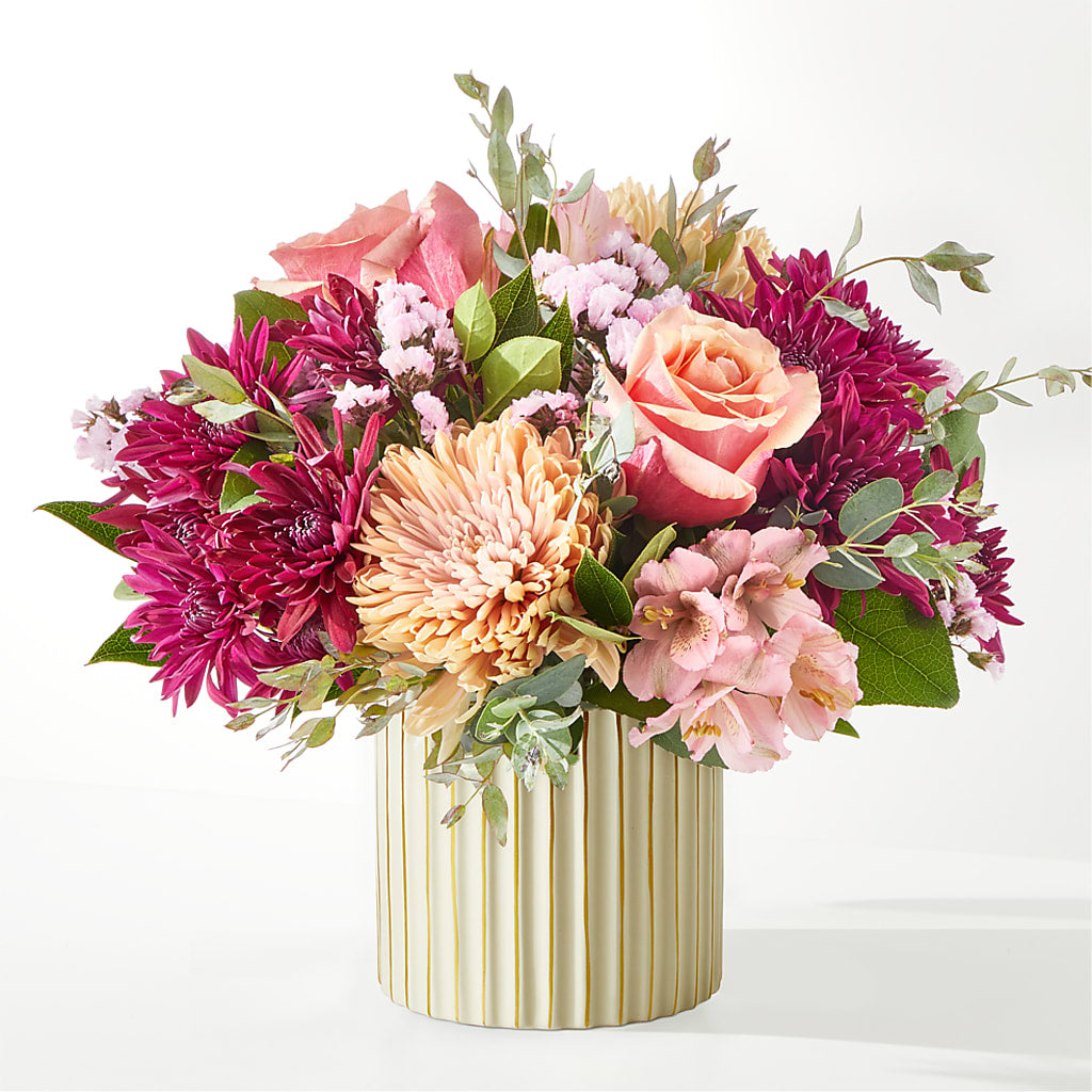 Berry Cobbler Bouquet with Ivory Vase –  Simply Flowers, Los Angeles CA