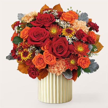 Merlot Bouquet with Ivory Vase –  Simply Flowers, Los Angeles CA