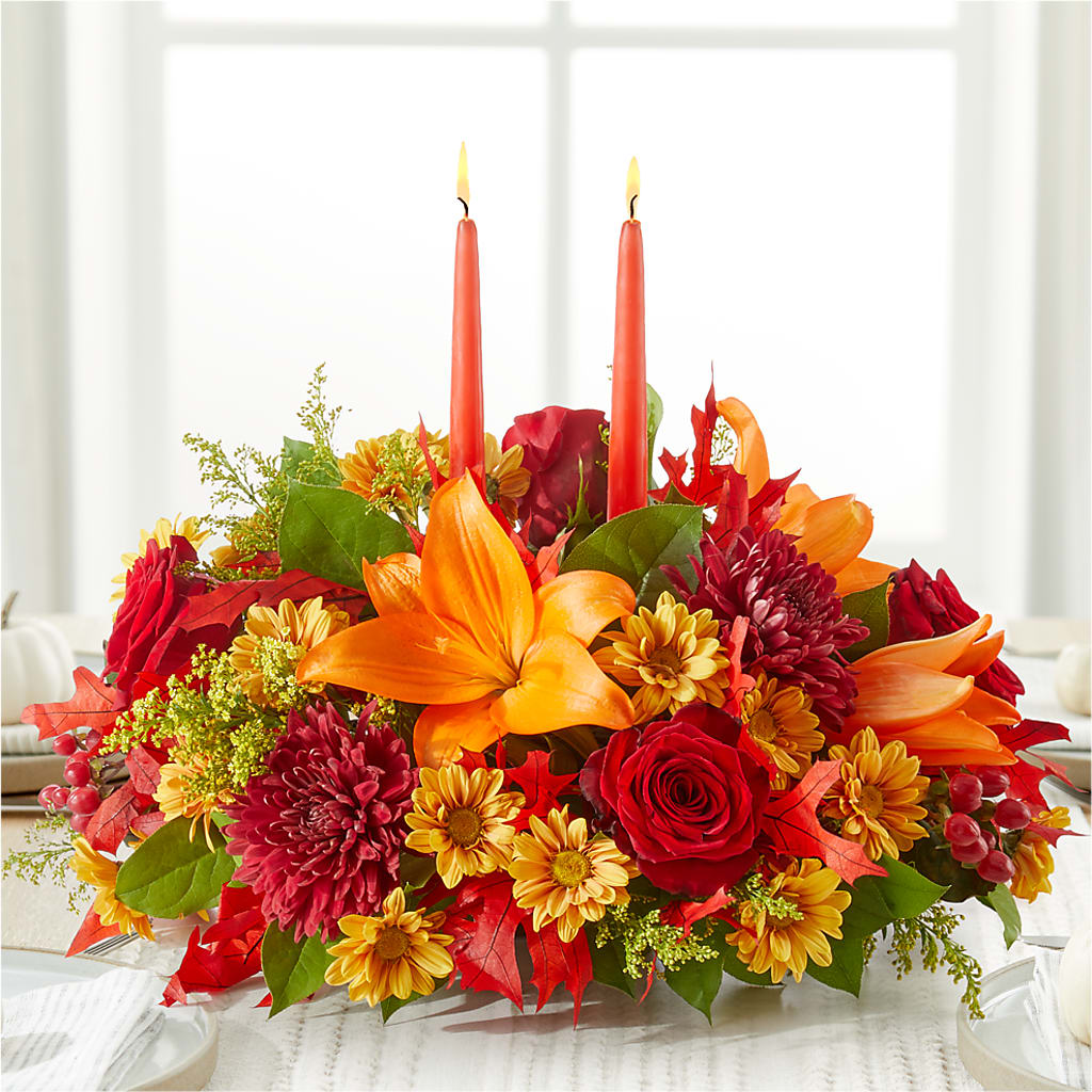 Autumn's Embrace Centerpiece –  Simply Flowers, Los Angeles CA