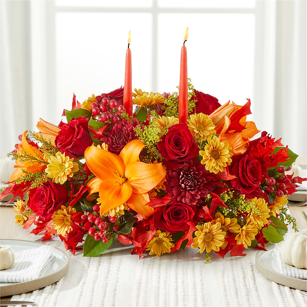 Autumn's Embrace Centerpiece –  Simply Flowers, Los Angeles CA