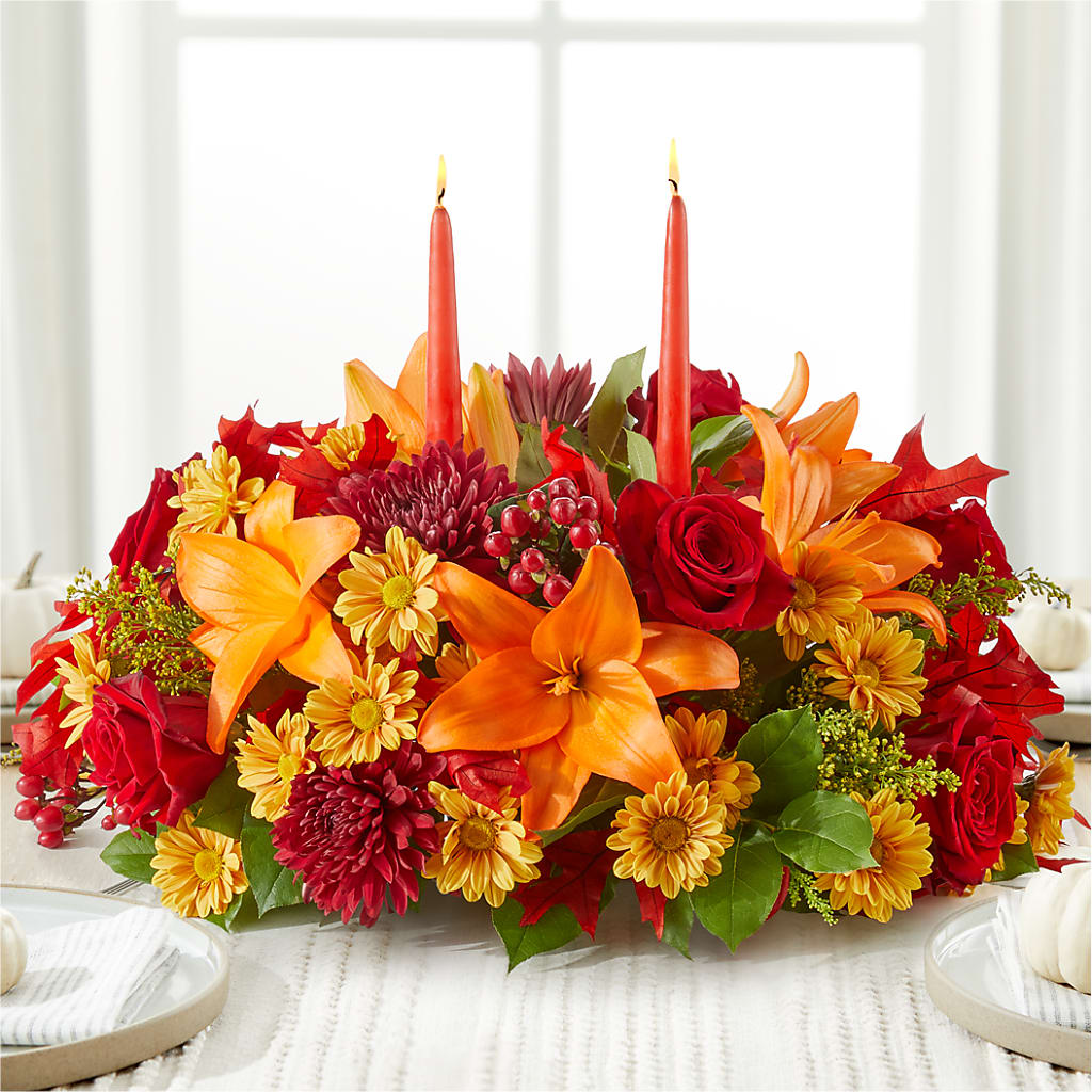 Autumn's Embrace Centerpiece –  Simply Flowers, Los Angeles CA