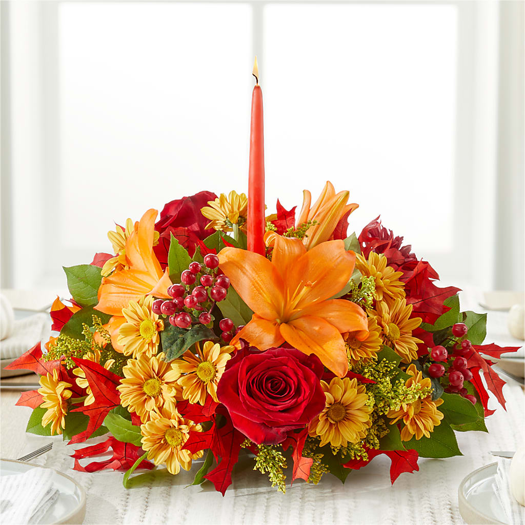 Autumn's Embrace Centerpiece –  Simply Flowers, Los Angeles CA