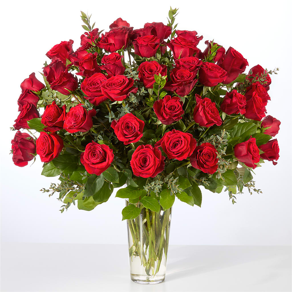 Forever Yours Fifty Stem Red Rose Bouquet –  Simply Flowers, Los Angeles CA