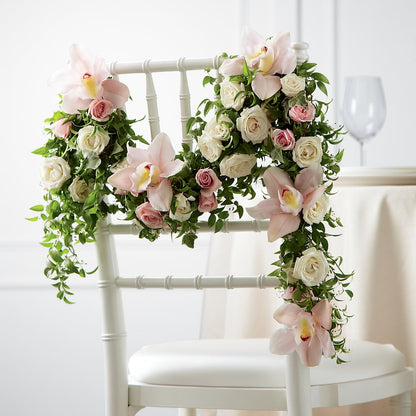 Orchid Rose Chair Décor –  Simply Flowers, Los Angeles CA