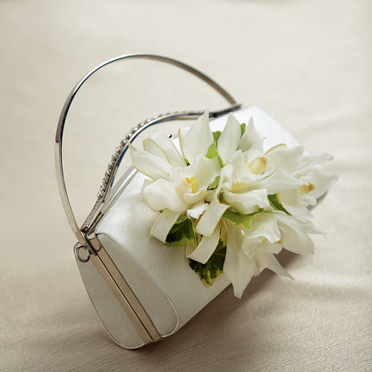 White Purse Decor –  Simply Flowers, Los Angeles CA