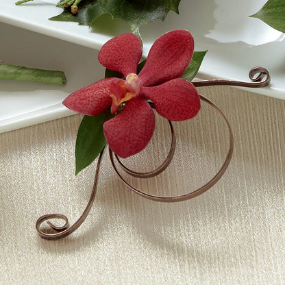 Red Mokara Boutonniere –  Simply Flowers, Los Angeles CA