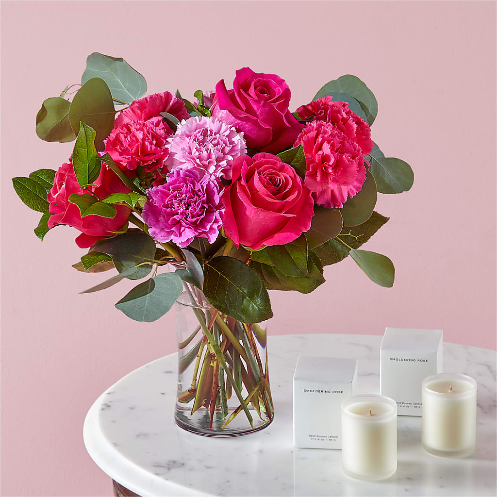 The Showstopper Bouquet and Candle Set